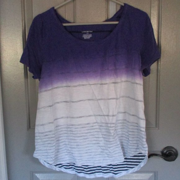 Lane Bryant Tops - Purple ombre hi-low hem tee shirt